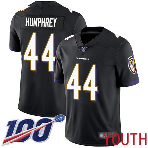 Baltimore Ravens Limited Black Youth Marlon Humphrey Alternate Jersey NFL Football #44 100th Season Vapor Untouchable->youth nfl jersey->Youth Jersey